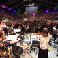 view from stage of stadium full of people