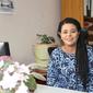 <p>Distance education director Tigist Alamirew at her desk at Meserete Kristos College. Photos courtesy of Tigist Alamirew.</p>