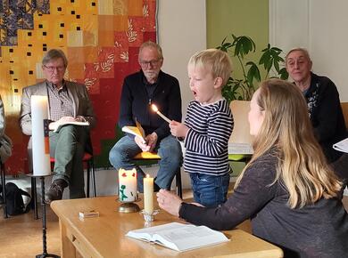 A worship gathering of the Mennonite church in Bussum-Naarden, Netherlands. 