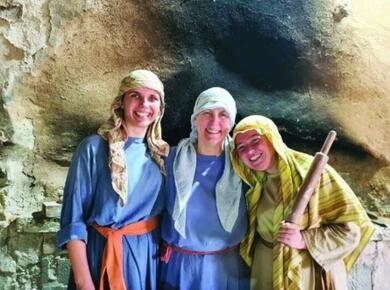 Monika Warkentin of Paraguay, left, poses with other staff at Nazareth Village