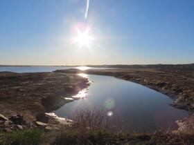 sun and river