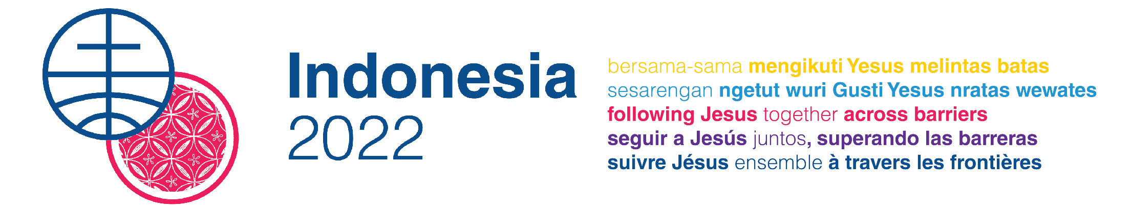 Bersama-Sama Mengikuti Yesus Melintas Batas (Indonesian),  Sesarengan Ngetut Wuri Gusti Yesus Nratas Wewates (Javanese),  Following Jesus together across barriers (English),  Seguir a Jesús juntos, superando las barreras (Spanish),  Suivre Jésus ensemble à travers les frontières (French)